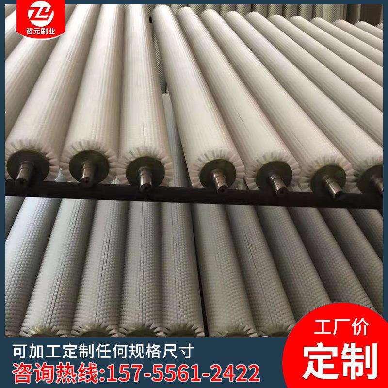 工业毛刷辊 打磨抛光滚刷替换辊轴 尼龙丝金属丝猪鬃刷毛刷辊图片
