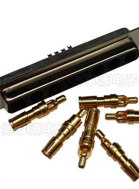 射频同轴D-SUB13W6母头 混装大电流信号D-SUB焊线式7+6母座插头