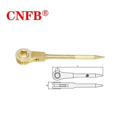 天津桥防CNFB安全防爆工具棘轮扳手防爆圆柄轧花棘轮扳手T8181