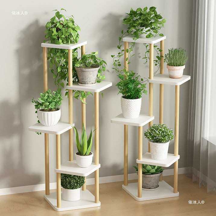 花架子室内家用落地式简约阳台置物架多层绿萝多肉植物轻奢花盆架