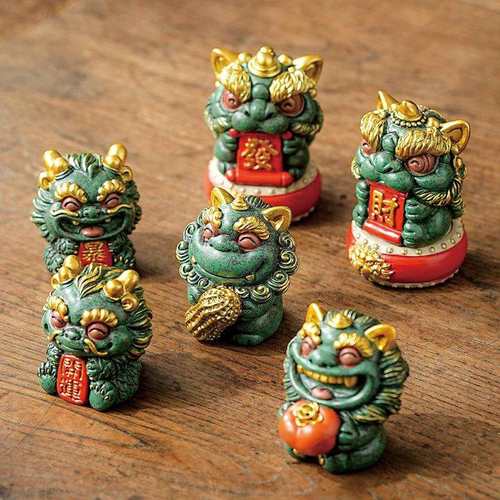 新中式青砂石开运兽茶宠摆件茶桌桌面装饰品茶道配件茶道可