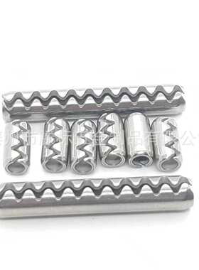 304不锈钢JIS B2808齿形弹性圆柱销轻荷M1M1.2M1.4M1.5M1.6M2-M4