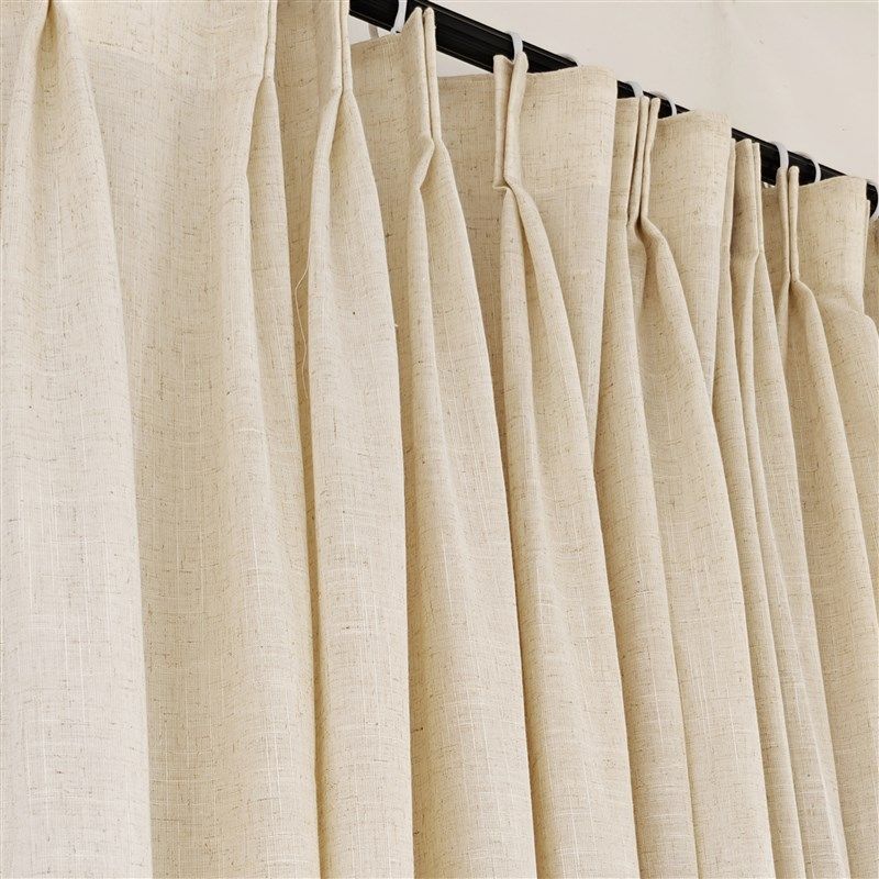 可定制韩式褶皱2倍2.5倍半遮光窗帘透光不M透人遮光帘原色亚麻纱