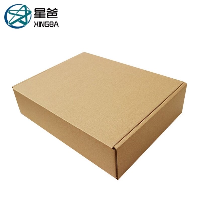 星爸飞机盒长方形包装纸箱扁平加大款【378*290*80mm5Z0个三级硬