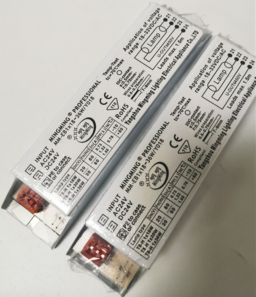 AC DC24V电子镇流器T8 18W30W36W 118-40 218-40 一拖一二整流器