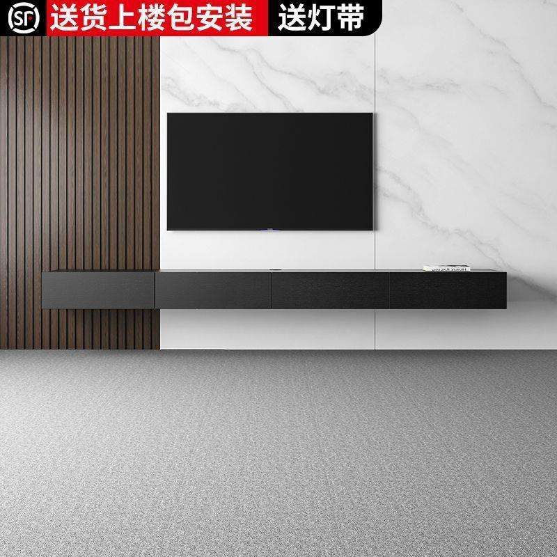 实木电视柜悬空挂墙轻奢客厅新款悬浮小户型壁挂式电视柜茶几组合