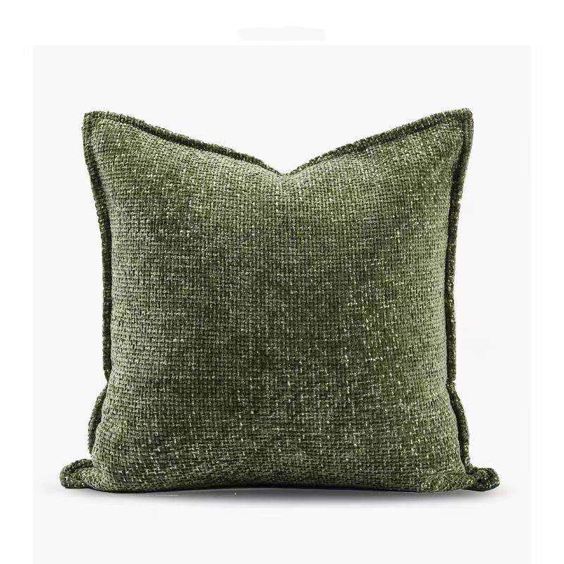 样板房客厅抱枕轻奢简约现代软装沙发靠垫方枕样板间酒店墨绿抱枕