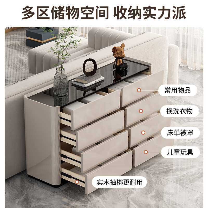 轻奢斗柜收纳柜一体家用客厅靠墙置物柜现代简约卧室储物柜床尾柜,3C数码配件,USB灯,淘宝优惠券,粉丝福利购,淘宝优惠卷