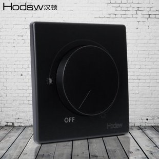 BE黑色无极调光开关旋钮式86型灯光2000W超大功率可控硅调光开关