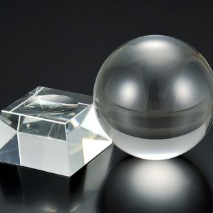 20厘米透明水晶球光球摆件魔术大小球道具拍照摄影实心内雕玻璃球