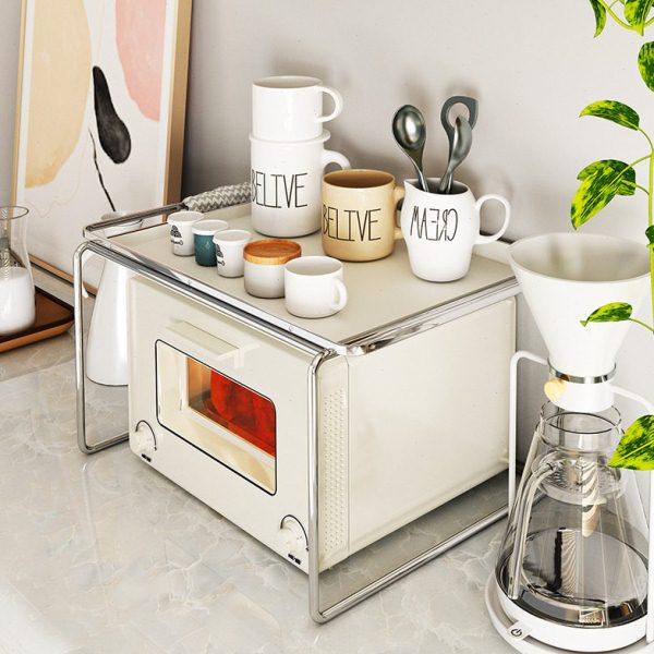 鑫润通厨房置物架微波炉架子烤箱收纳家用双层台面桌面多功能橱柜,厨房/烹饪用具,微波炉置物架,淘宝优惠券,粉丝福利购,淘宝优惠卷