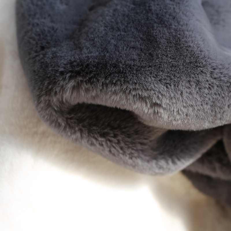 超厚款双层彷兔毛大尺寸沙发w毯子白灰粉色轻奢彷皮草床尾盖毯搭