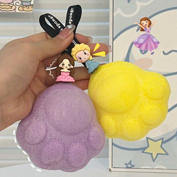 起泡洗澡高档海绵女孩不散花宝宝新生婴儿沐浴球儿童浴花球超柔软