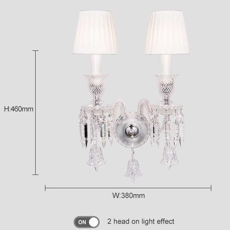 欧式水晶灯简约现代卧室餐w厅灯具复式楼别墅酒店过道大气壁灯