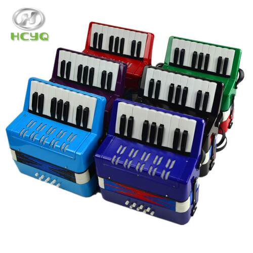 HCYQ 17键8贝司玩具手风琴，键盘式8bs儿童手风琴，塑料玩具乐器