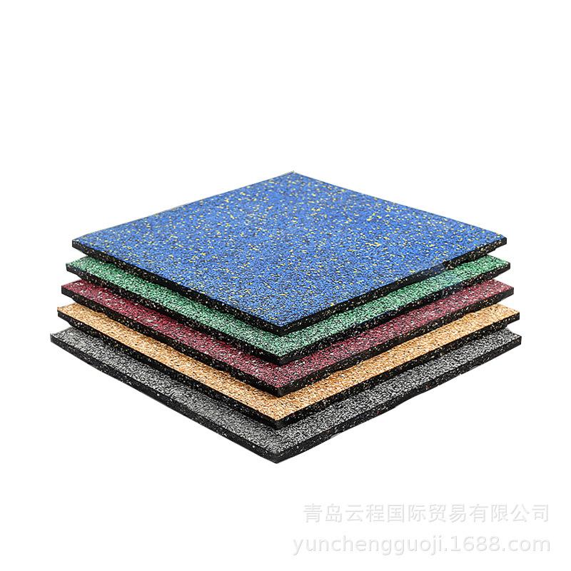 健身房减震地板 室内运动防滑地砖 隔音防砸卡扣橡胶地砖厂家直销