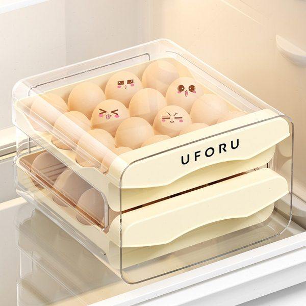 祝氏心宜鸡蛋收纳盒家用大容量32格双层抽屉式家用厨房收纳整理,厨房/烹饪用具,果蔬置物架/篮/框,淘宝优惠券,粉丝福利购,淘宝优惠卷