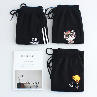 200斤休闲裤 运动裤 胖mm春秋季 长裤 宽松 加肥加大码 子女裤 加绒冬季