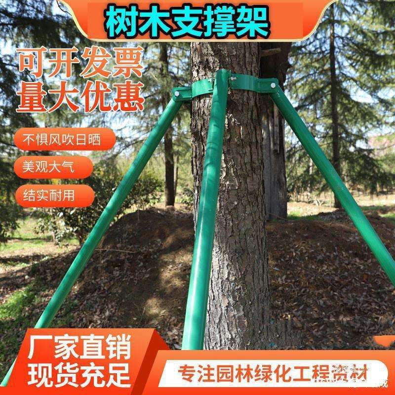 钢管树木支撑架杆镀锌绿化固定器扶树架固定器乔木防风抱箍金属