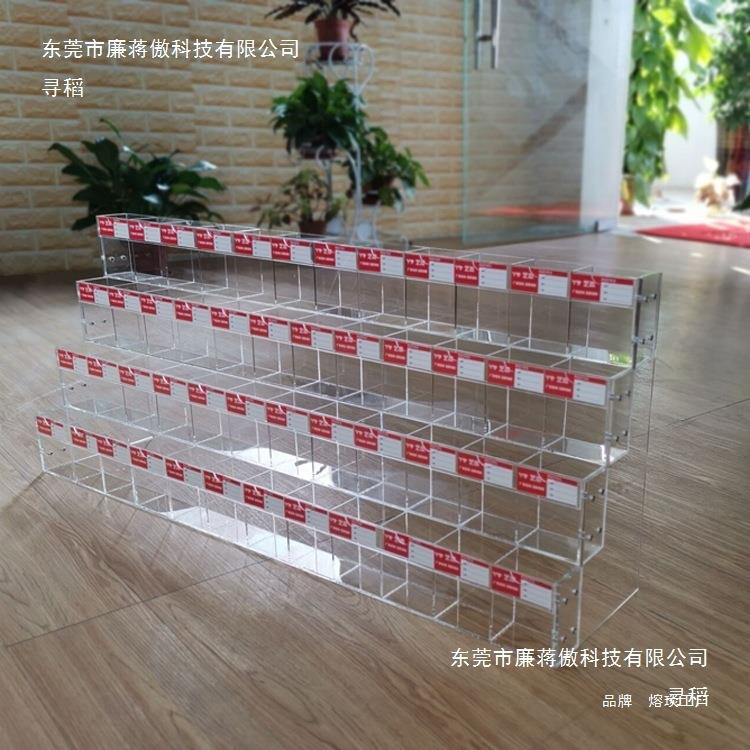 亚克力展示架柜台上下文具店阶梯透明收纳架钢笔笔架圆珠笔详情图片