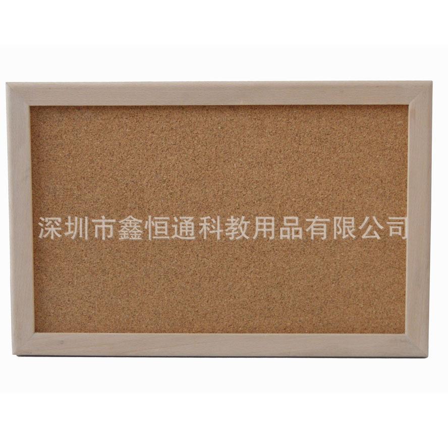 原木色留言板挂式黑板 软木板照片墙 学校家庭公司软木水松板