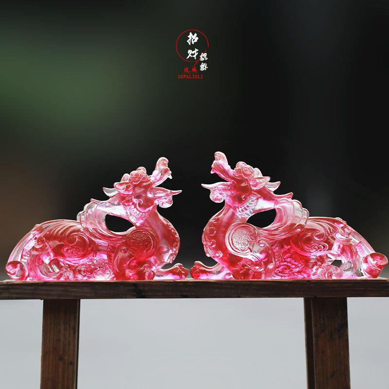 琉璃招财貔貅风水摆件一对居家客厅摆放商铺开业朋友送礼工艺品