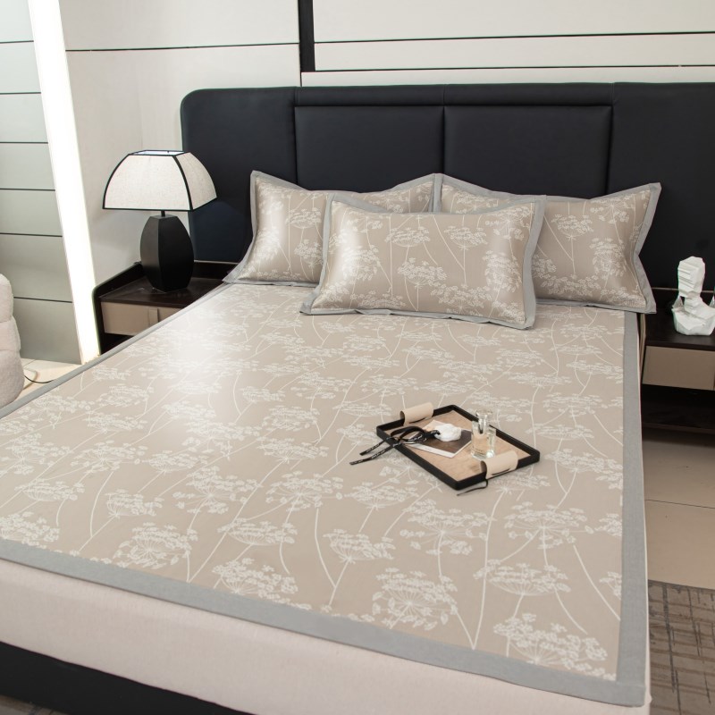 古法汉方夏冰丝凉席夏天2024新款学生宿舍单人可机洗床单款软席子