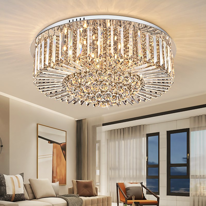 客厅主灯202h5新款水晶吸顶灯现代简约大气主卧室吊灯具大全屋中