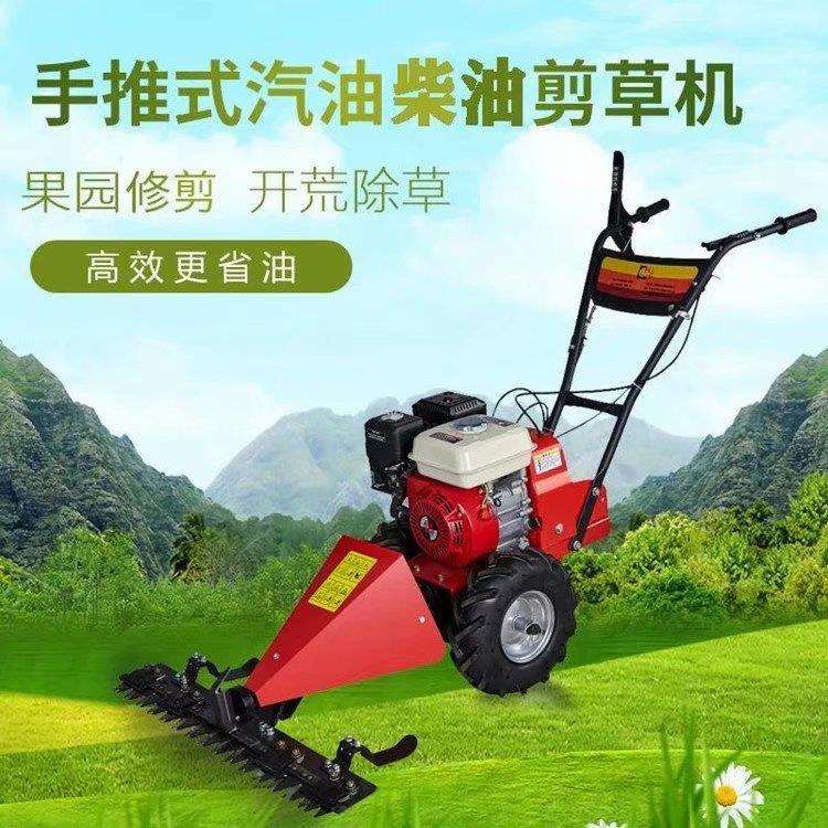 80cm宽果园管理柴油除草机 汽油动力手扶式割草机 家用小型剪草机