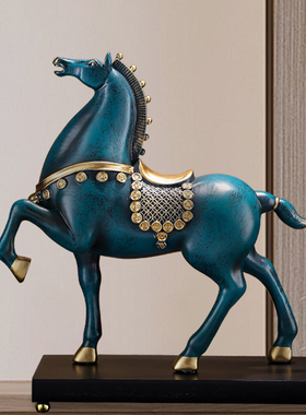 马到成功马摆件办l公室书房书架新中式客厅酒柜装饰品乔迁开业礼