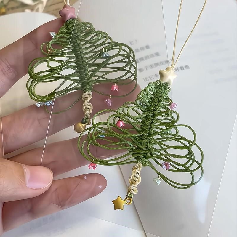 圣诞树编绳圣诞树小挂件手工编绳材料包手工礼品送U女友朋友闺蜜