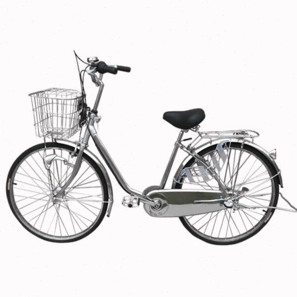 基洛夫自行车出口日式三速老年人单车内变速弯梁女士车不锈钢复古