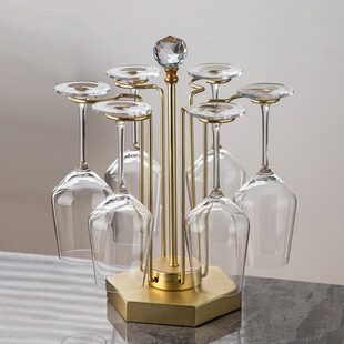 装饰酒柜酒架现代轻奢架子酒瓶创意红酒杯架倒挂红酒架摆件葡萄酒