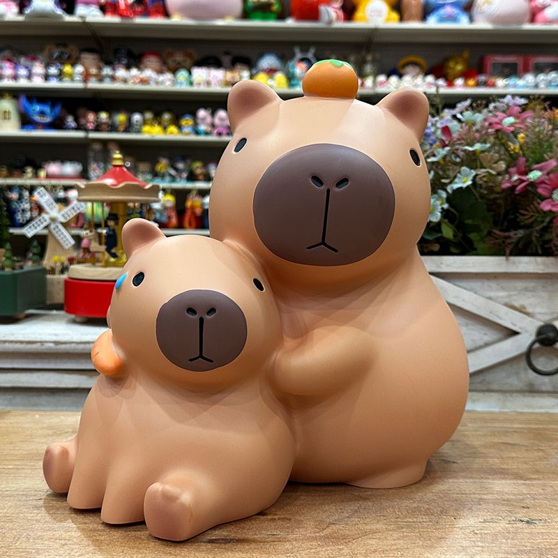 2024新款可爱卡通卡皮巴拉存钱罐防F摔大容量男孩女孩生日礼物摆