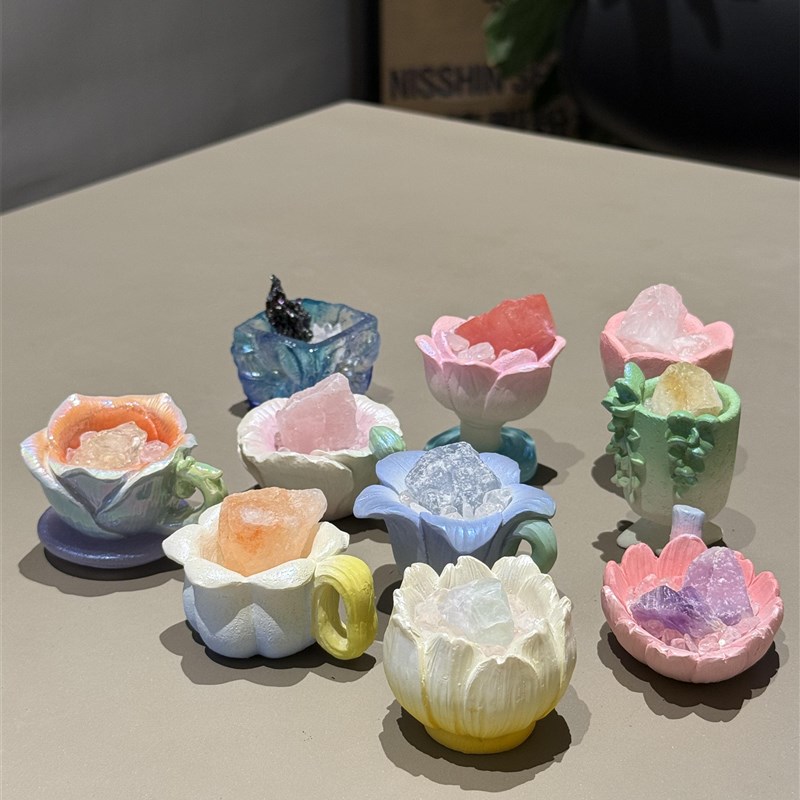 中控台汽车内部装饰汽车装饰模拟郁金香花束高端香薰扩散器特斯拉