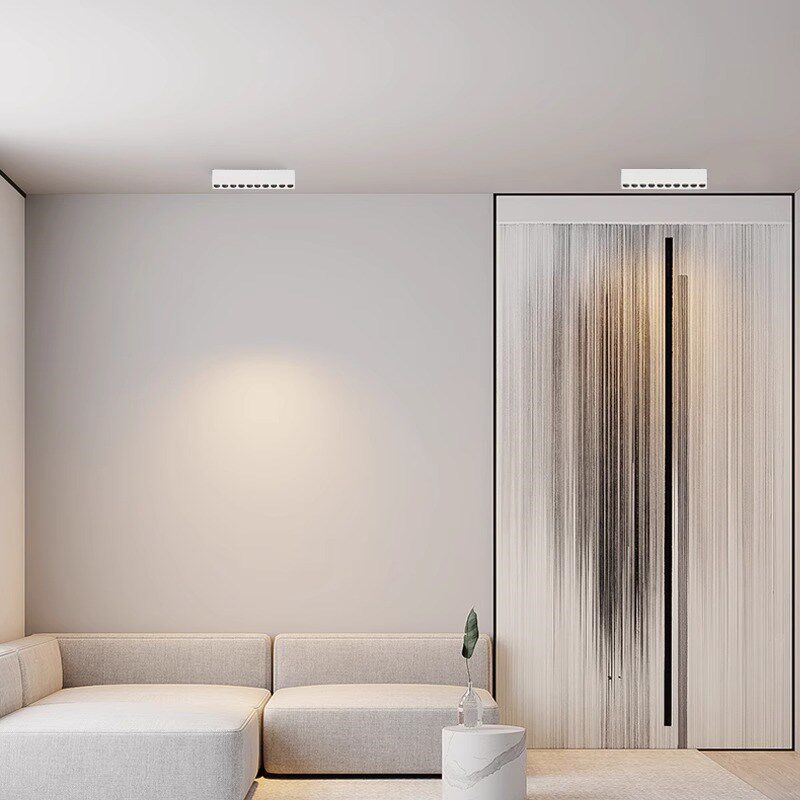 三雄极光明装射灯室内客厅家用吸顶led长条防眩格栅灯卧室过道玄