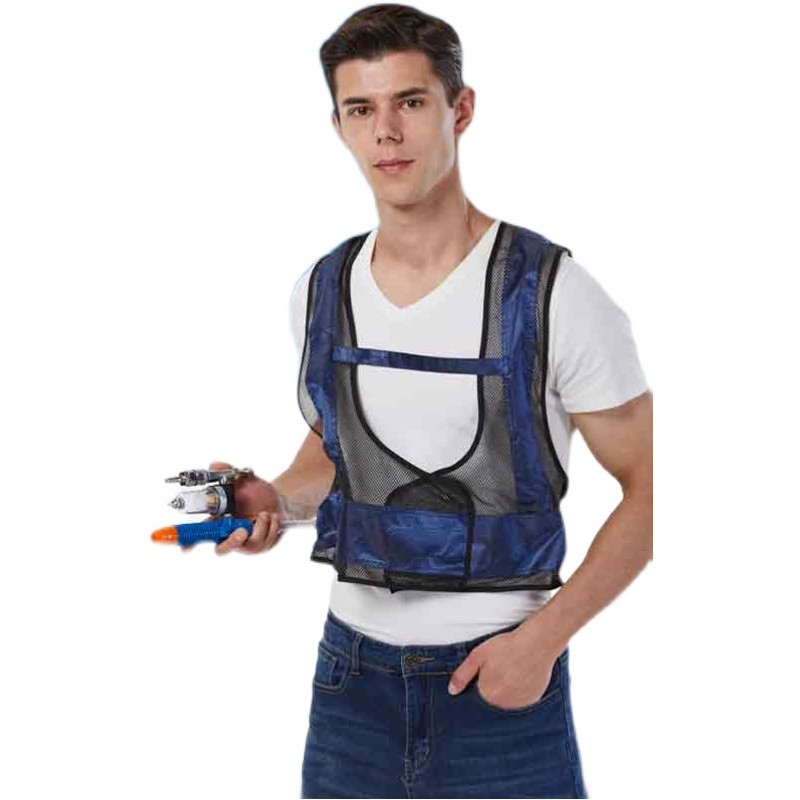 空调马甲电焊工高温防暑冷气压缩风空压涡流管风扇制冷降温背心 - 封面