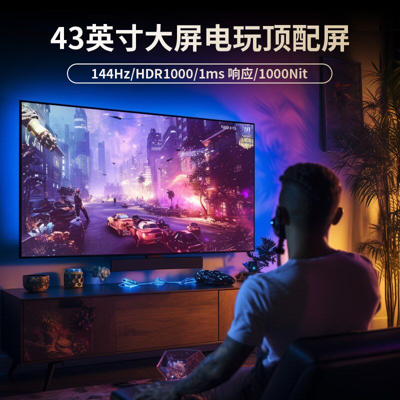 43英寸4K-144HZ显示器专业电竞适配ps4/5外接游戏机大屏电脑42/44