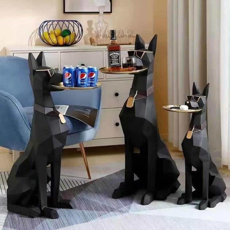 创意落地绅士狗摆件轻奢客厅装饰沙发电视柜家居托盘乔迁新居大型,家居饰品,落地摆件,淘宝优惠券,粉丝福利购,淘宝优惠卷