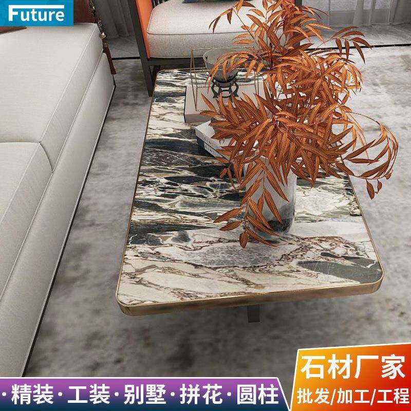 天然大理石台面餐桌一体茶台开餐桌面电视柜面吧台面鞋柜面石材