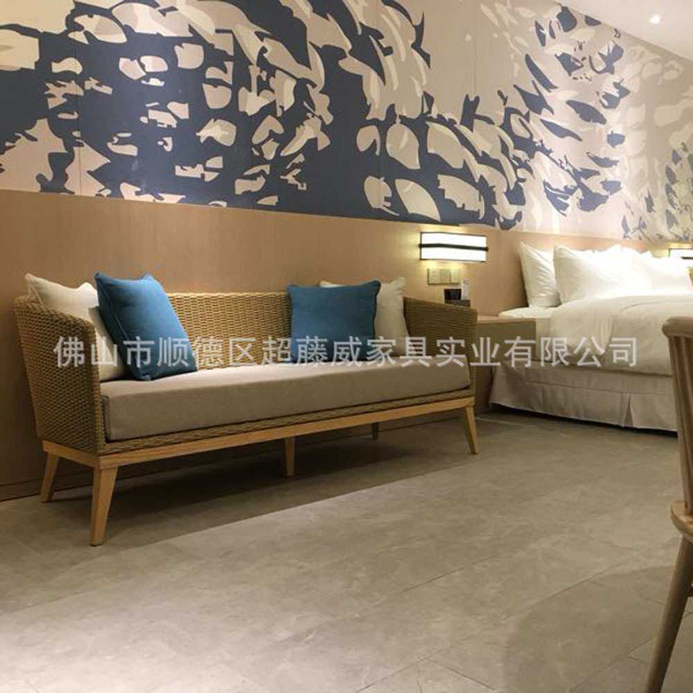 编藤沙发户外编藤沙发茶几套件组合时尚藤艺花园客厅户外沙发椅