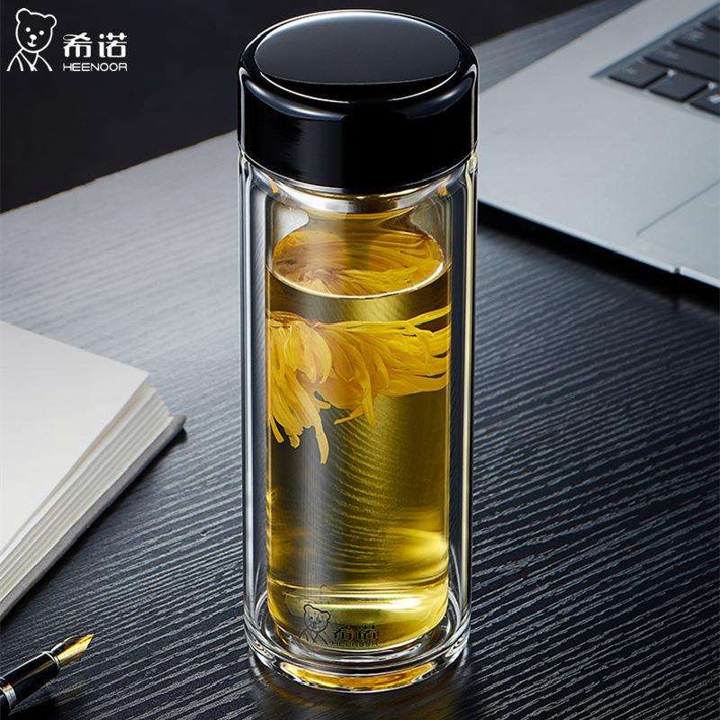 希诺XN-6552/6553/6555/6556双层玻璃杯男士商务办公室泡茶家用