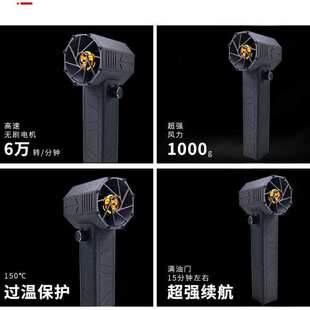 雷神之锤跨境64mm涵道暴力涡轮风扇手持便携吹风机洗车吹尘多功能