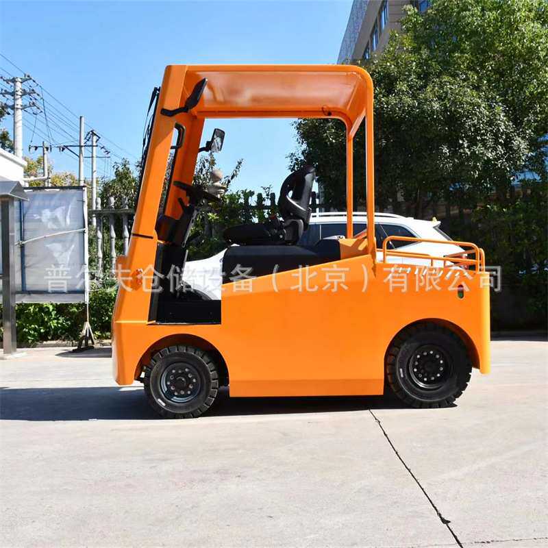 普尔夫座驾式电动牵引车6t牵引头物料周转前后牵四轮拖头车平板挂