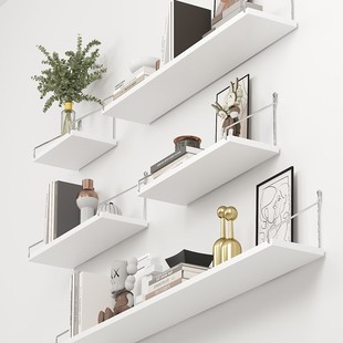 免打孔墙上置物架客厅墙壁装饰隔板墙面壁挂式投影仪架子书架挂墙