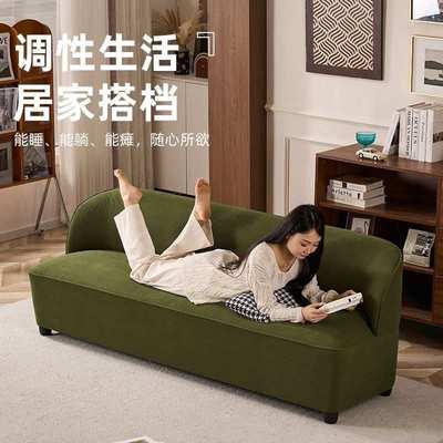 轻奢简约小户型公寓沙发客厅家用出租屋卧室服装店休息区直排沙发