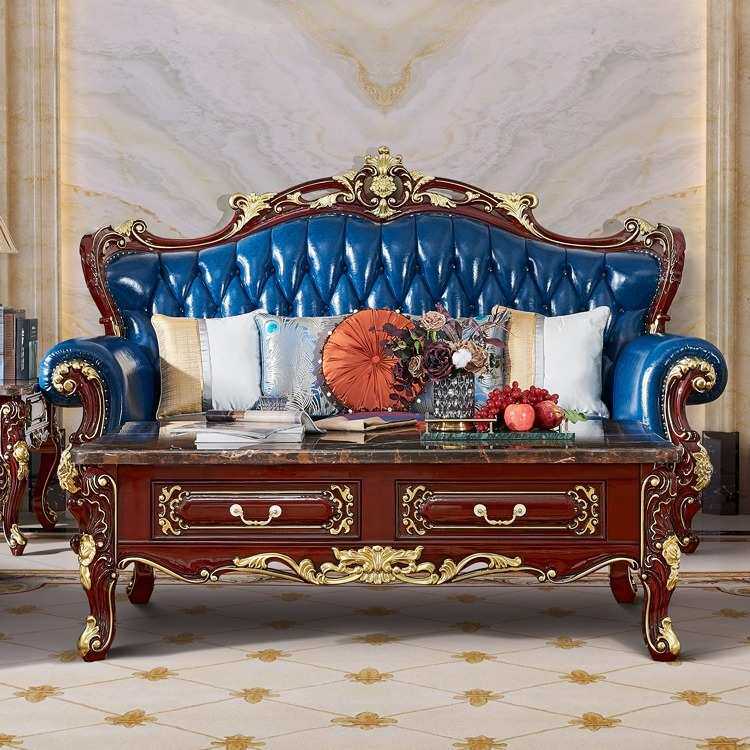 欧式茶几电视柜组合沙发客厅家具套装全实木新古典美式大理石茶桌