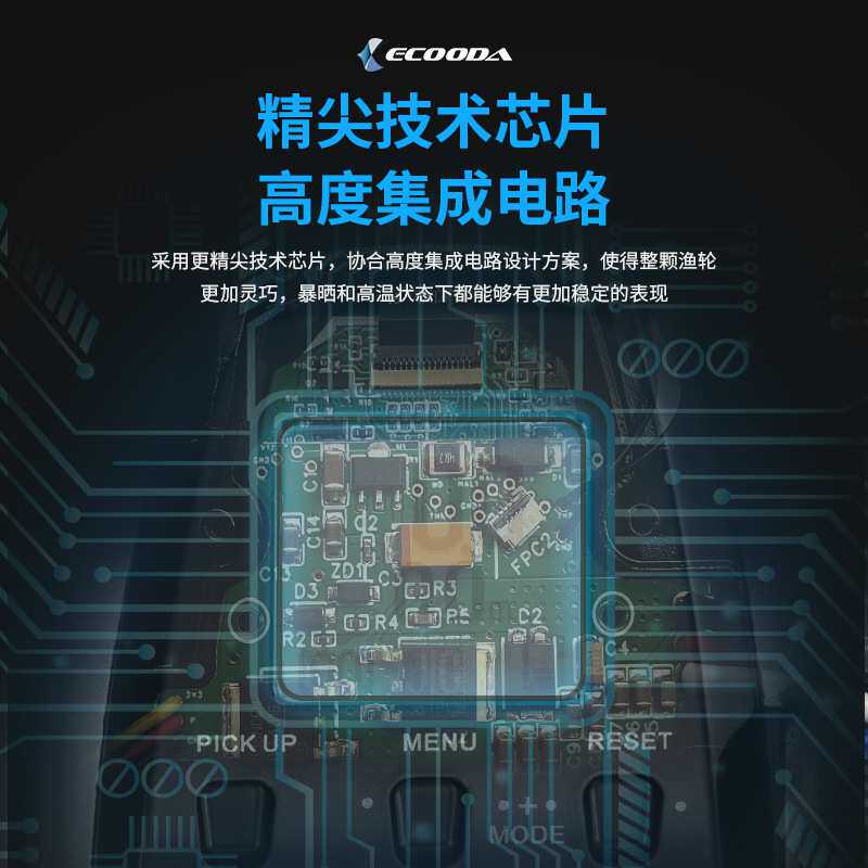 伊酷达ECOODA新款电动轮EZH1500电绞轮海钓船钓鼓轮电子计数轮