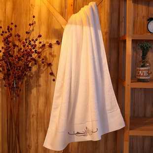 五星级酒店民宿毛巾纯棉16s缎边大浴巾800g刺绣花厂家