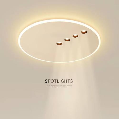 卧室灯轻奢简约现代网红吸顶灯超薄客厅无主灯led科技感房间